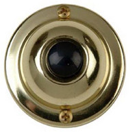 Brs/blk Rnd Push Button