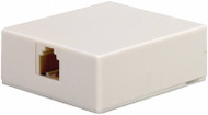 Wht Std Mod Phone Jack