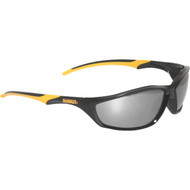 DEWALT Router Black/Yellow Frame Safety Glasses with Silver Mirrored Lenses