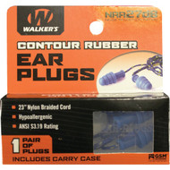 Walker's Contour Rubber Corded Blue Ear Plugs
