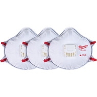 Milwaukee Disposable N95 Valved Respirator with Gasket (3-Pack)