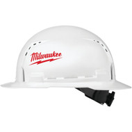 Milwaukee White Full Brim Vented Ratcheting Type 1 Class C Hard Hat