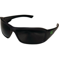 Edge Eyewear Brazeau Torque Green E Matte Black Frame Safety Glasses with Smoke Polarized Lenses
