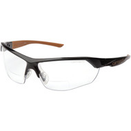 Carhartt Braswell Black Frame Reader Safety Glasses with Clear Anti-Fog Lenses  2.5 Diopter