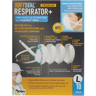 Soft Seal Large 360-Degree Silicone Seal 3D Respirator With Valve (10-Pack)
