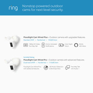 Ring Floodlight Cam Wired Pro Hardwired Indoor/Outdoor Security Camera  White