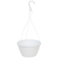 Myers 10 In. Polypropylene White Hanging Plant Basket