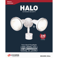 Halo White Motion Sensing Dusk To Dawn Incandescent Floodlight Fixture