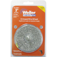 Weiler Vortec 3 In. Crimped  Coarse Drill-Mounted Wire Brush