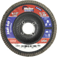 Weiler Vortec 4-1/2 In. x 7/8 In. 80-Grit Type 29 Angle Grinder Flap Disc
