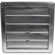 Ventamatic Cool Attic Galvanized Steel  Aluminum Louvers 22 In. W x 22 In. H x 3 In. D Automatic Automatic Gable Shutter