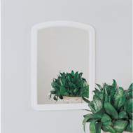 Erias Home Designs Macau 16 In. W. x 22 In. H. White Framed Wall Mirror