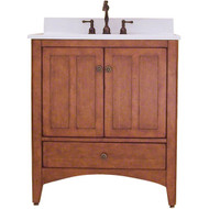 Sunny Wood Expressions Warm Cinnamon 30 In. W x 34 In. H x 21-1/4 In. D Vanity Base  2 Door/1 Drawer