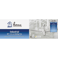 Home Impressions Industrial 56 In. White Ceiling Fan