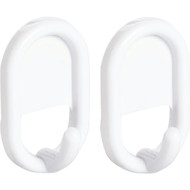 iDesign Utility White Plastic Adhesive Hook (2-Pack)