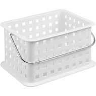 InterDesign Small White Plastic Basket