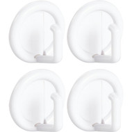 iDesign Axis Utility Round White Adhesive Hook