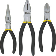 Do it 6 In. Long Nose  6 In. Diagonal and 7 In. Linesman Plier Set (3-Piece)