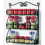 Spectrum Black Scroll Wall Mount Spice Rack