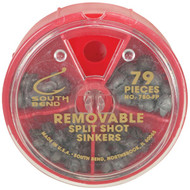 SouthBend 79-Piece Removable Split Shot Sinker Kit Assortment