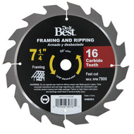 Do it Best 7-1/4 In. 16-Tooth Framing & Ripping Circular Saw Blade  Bulk