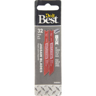 Do it Best U-Shank 3 In. x 32 TPI High Speed Steel Jig Saw Blade  Metal up to 3/16 In. (2-Pack)
