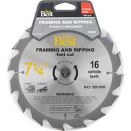 Do it Best 7-1/4 In. 16-Tooth Framing & Ripping Circular Saw Blade