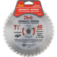 Do it 7-1/4 In. 40-Tooth Cutoff/Rip Circular Saw Blade
