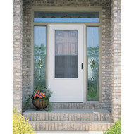 Larson Lifestyle MULTI-VENT 32 In. W x 80 In. H x 1 In. Thick White Mid View DuraTech Storm Door