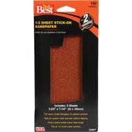 Do it Best 100 Grit 1/3 Stick-On Sheet Power Sanding Sheet (5-Pack)