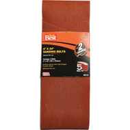 Do it Best 4 In. x 24 In. 80 Grit Dual Direction Sanding Belt (5-Pack)