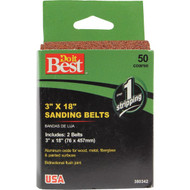 Do it Best 3 In. x 18 In. 50 Grit Heavy-Duty Sanding Belt (2-Pack)