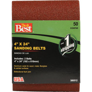 Do it Best 4 In. x 24 In. 50 Grit Heavy-Duty Sanding Belt (2-Pack)