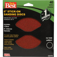 Do it Best 6 In. 40 Grit Stick-On Sanding Disc (3-Pack)