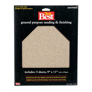 Do it Best General Purpose 9 In. x 11 In. 220/150/100/60 Grit Assorted Grade Sandpaper (5-Pack)