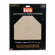 Do it Best General Purpose 9 In. x 11 In. 60 Grit Coarse Sandpaper (4-Pack)
