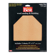 Do it Best Bare Wood 9 In. x 11 In. 320 Grit Super Fine Sandpaper (5-Pack)