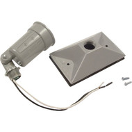 Bell 150W Aluminum Rectangle Single Gray Weatherproof Outdoor Lampholder with Cover  Carded