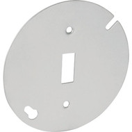 Southwire 4 In. Single Toggle Switch Silver Round Box Cover