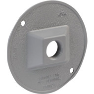 Bell 1-Outlet Round Zing Gray Cluster Outdoor Box Cover  Shrink Wrapped
