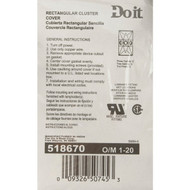 Bell 3-Outlet Rectangular Zinc Gray Cluster Weatherproof Electrical Outdoor Box Cover  Shrink Wrapped