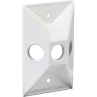 Bell 3-Outlet Rectangular Zinc White Cluster Weatherproof Electrical Outdoor Box Cover  Shrink Wrapped