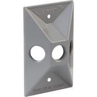 Bell 3-Outlet Rectangular Zinc Gray Cluster Weatherproof Outdoor Box Cover