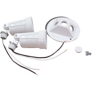 Bell 150W Aluminum Round Double White Weatherproof Outdoor Lampholder with Cover  Shrink Wrapped