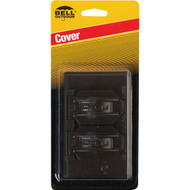 Bell Horizontal Duplex Aluminum Bronze Weatherproof Outdoor Outlet Cover