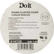 Bell 3-Outlet Round Zinc Gray Cluster Weatherproof Outdoor Box Cover  Shrink Wrapped