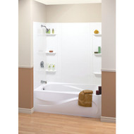Maax Tempest 61 In. L x 30 In. W x 59 In. H 5-Piece Glue Up Tub Wall Surround in White