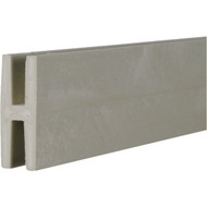 Deckorators 2-1/8 In W x 95-1/2 In L x 3/4 D Gray Vinyl Panel H-Divider