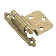 Amerock 3/8 In. Burnished Brass Self-Closing Inset Hinge  (2-Pack)