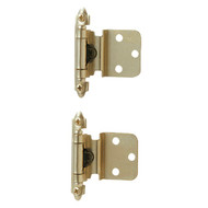 Amerock 3/8 In. Polished Brass Self-Closing Inset Hinge  (2-Pack)